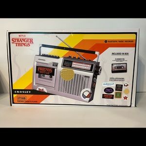 NEW Stranger Things Crosley Cassette Player Recorder Bluetooth CT200B IN HAND